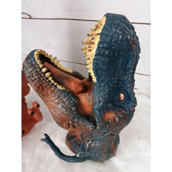 Geyiie 2 Pack Dinosaur Toys Hand Puppet for Kids , Dinosaurs Claws Head Soft Rub - Picture 3 of 6